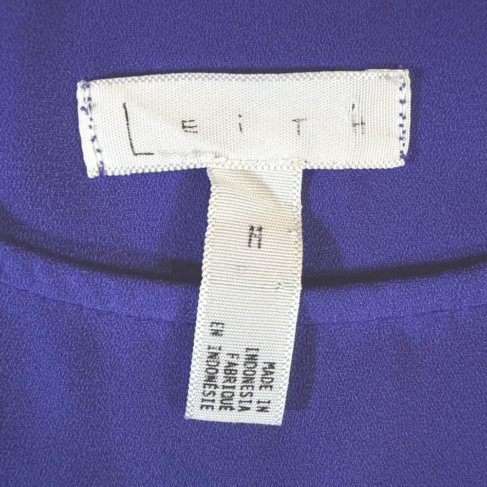 Leith Purple High Neck Sleeveless Shift Dress Medium TL292823MI - Picture 2 of 5